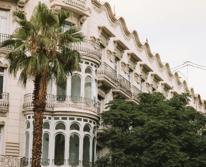 Architecture niçoise avec palmier